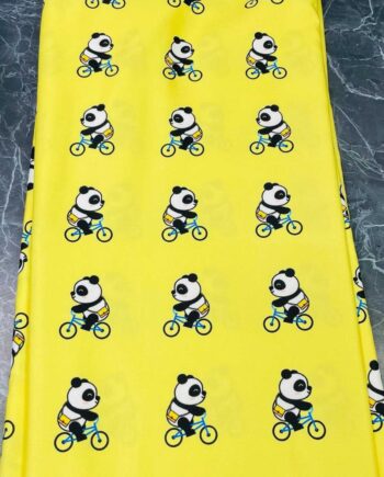 panda yellow fabric